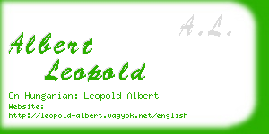 albert leopold business card